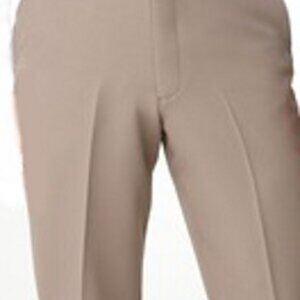 Mens New Beige Trevira Polyester Beltless (38" x 31") Dress Slacks FREE SHIPPING